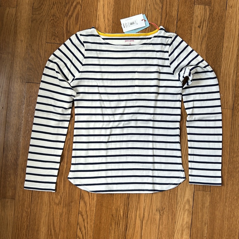 John Lewis Striped Long Sleeves Shirt Girls Size 13